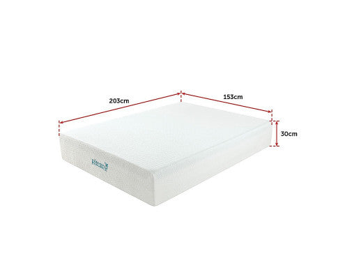 Palermo Queen Mattress 30cm Memory Foam Green Tea Infused CertiPUR Approved