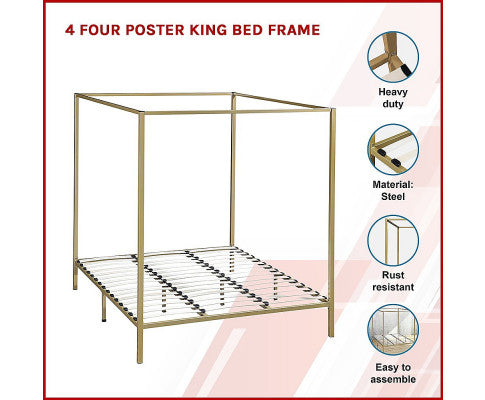 4 Four Poster King Bed Frame