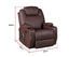 Brown Massage Sofa Chair Recliner 360 Degree Swivel PU Leather Lounge 8 Point Heated