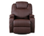 Brown Massage Sofa Chair Recliner 360 Degree Swivel PU Leather Lounge 8 Point Heated