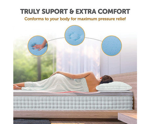 Palermo Queen Memory Foam Mattress Topper Cooling Gel Infused CertiPUR Approved