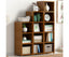 Bamboo Adjustable Shelf Bookcase Display Storage Rack Stand Livingroom Bedroom Set