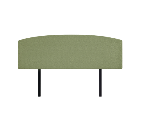 Linen Fabric King Bed Curved Headboard Bedhead - Olive Green