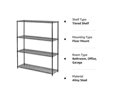 Modular Wire Storage Shelf 1500 x 600 x 1800mm Steel Shelving