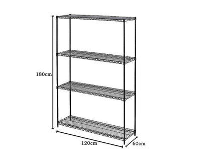 Modular Wire Storage Shelf 1200 x 600 x 1800mm Steel Shelving