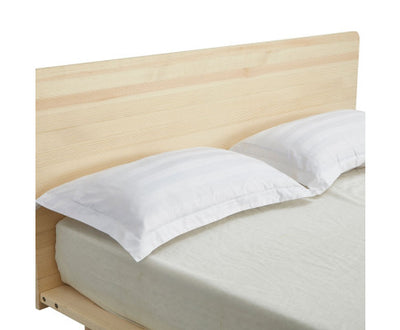 Natural Solid Wood Bed Frame Bed Base with Headboard Double