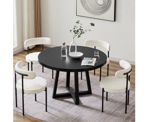 Harry 4 Seater Dining Table in Black