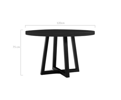 Harry 4 Seater Dining Table in Black