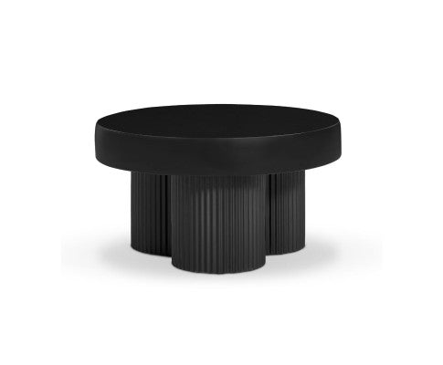 Maya Ribbed Black Coffee Table