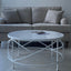 Sullivan Marble Top Coffee Table White Metal Base