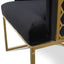 Lounge Chair In Black Velvet Seat - Brushed Gold