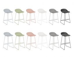 Pop Stool - Soft Pink Frame and Shell Seat