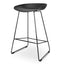 65cm Bar Stool - Black Seat With Black Frame