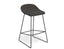 Pop Stool with Black Frame and Fabric Anthricite Seat