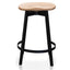 Bar Stool In Matt Black - Natural