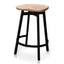 Bar Stool In Matt Black - Natural