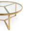 90cm Coffee Table - Brushed Gold Base