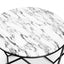 Marble 72cm Coffee Table - Matt Black Base