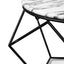 Marble 72cm Coffee Table - Matt Black Base