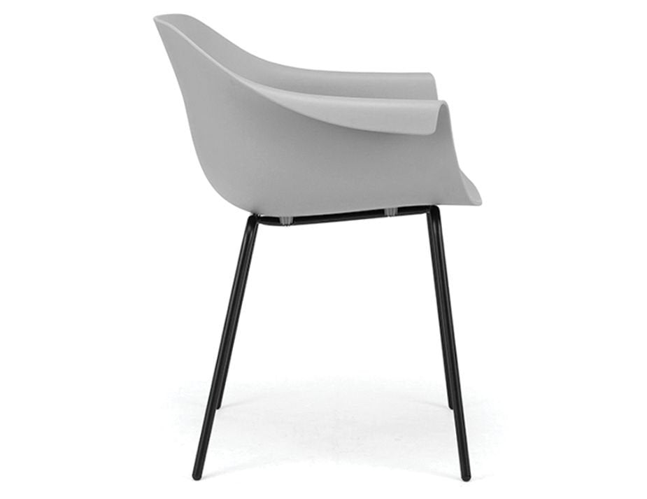 Crane Chair - Black Post - Grey Shell