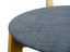 Dining Chair Solid Natural Oak – Grey Fabric Seat