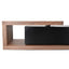 Scandinavian 2.4m-3.07m Lowline Entertainment TV Unit - Walnut - Black