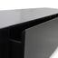 Scandinavian 2.4m-3.07m Lowline Entertainment TV Unit - Walnut - Black