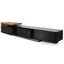 Scandinavian 2.4m-3.07m Lowline Entertainment TV Unit - Walnut - Black
