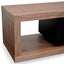 Scandinavian 2.4m-3.07m Lowline Entertainment TV Unit - Walnut - Black