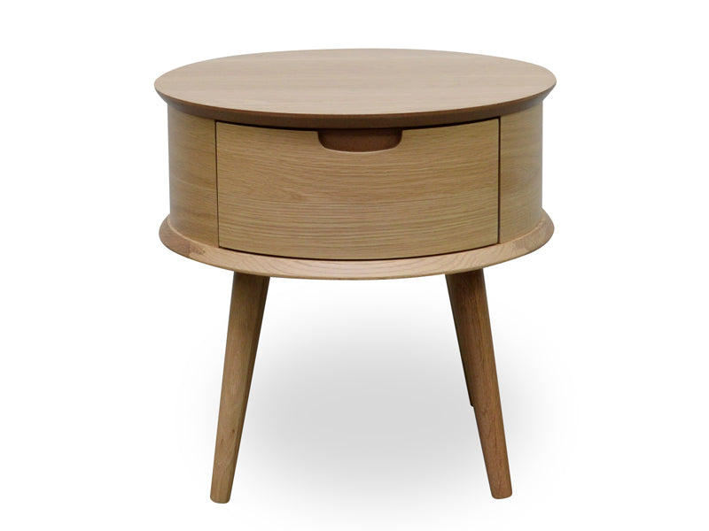 Scandinavian Lamp Side Table - Natural