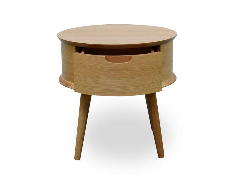 Scandinavian Lamp Side Table - Natural