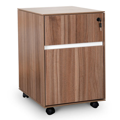 Drawer Mobile Pedestal - Walnut