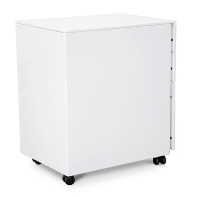 3 Drawers Mobile Pedestal - White