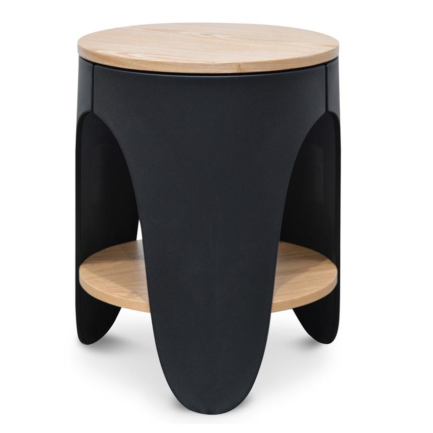 Side Table - Natural - Black