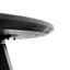 100cm Round Dining Table - Black Veneer Top - Black Legs