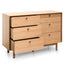 6 Drawer Wide Chest - Oak