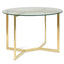 1.2m Round Glass Dining Table - Gold Base