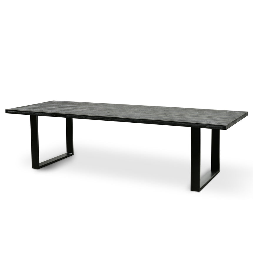 2.8m Reclaimed Dining Table - Black