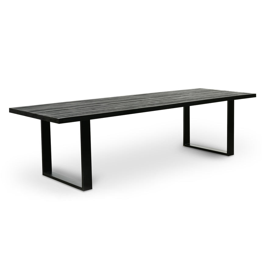 2.8m Reclaimed Dining Table - Black