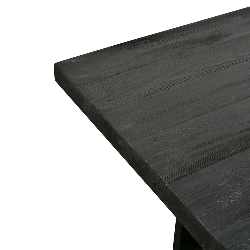 2.8m Reclaimed Dining Table - Black