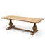 Elm Wood 2.4m Dining Table - Rustic Natural