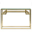 1.15m Console Glass Table - Brushed Gold Base