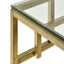 1.15m Console Glass Table - Brushed Gold Base