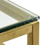 1.15m Console Glass Table - Brushed Gold Base