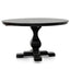 Reclaimed 140cm Round Dining Table - Rustic Black