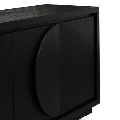 2m Buffet Unit - Textured Espresso Black