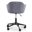 Charcoal Velvet office Chair - Black Base