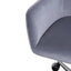 Charcoal Velvet office Chair - Black Base