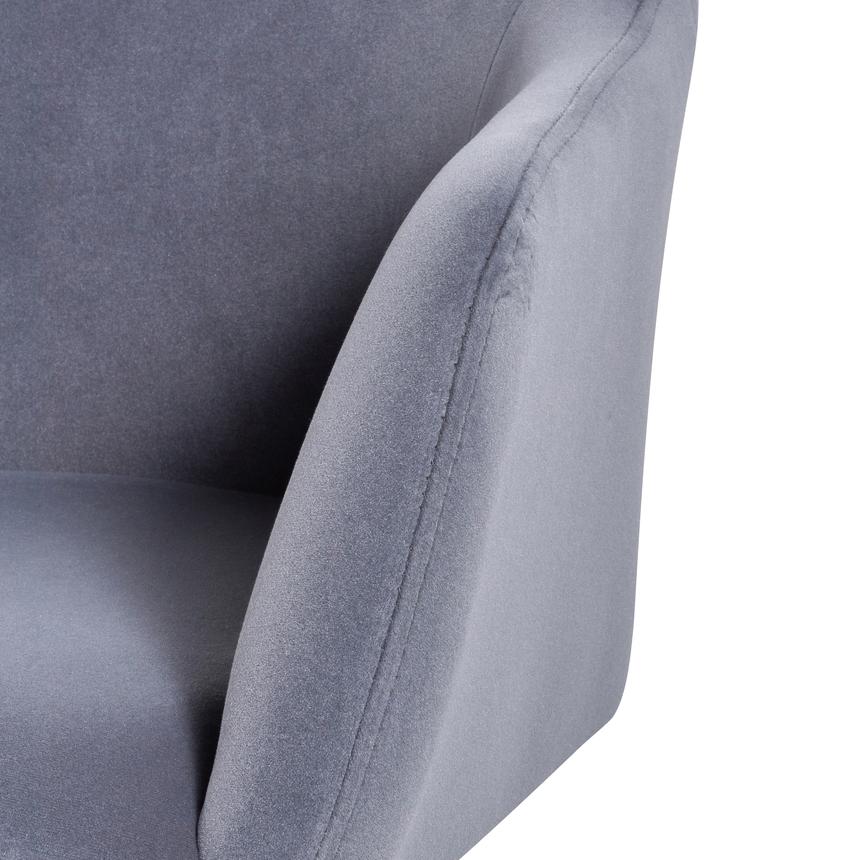 Charcoal Velvet office Chair - Black Base