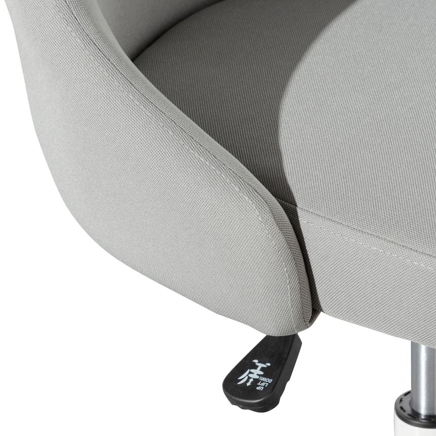 Grey Fabric Office Chair - White Base